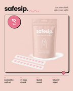 SafeSip drink test nail stickers – test your drink, enjoy your night