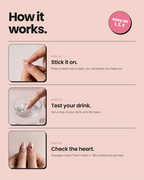How to use SafeSip drink test nail stickers in three steps